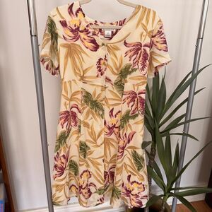 Vintage Cream Floral Dress